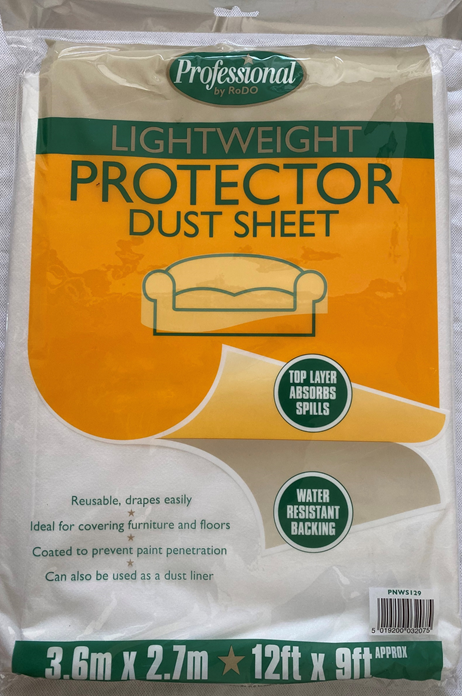 PRODEC LIGHTWEIGHT PROTECTOR DUST SHEET 3.6m x 2.7m